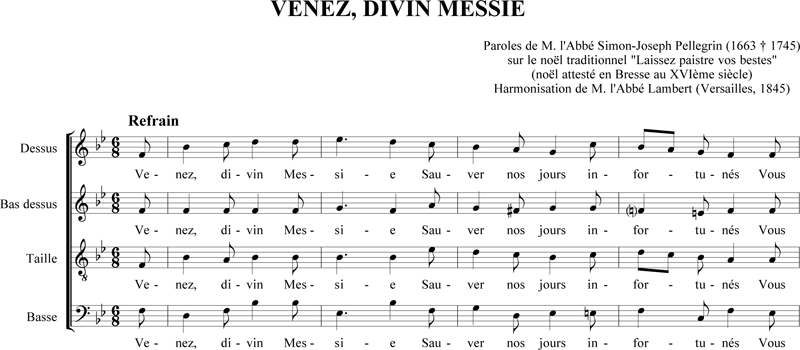 Venez Divin Messie Partition 4 Voix Pdf